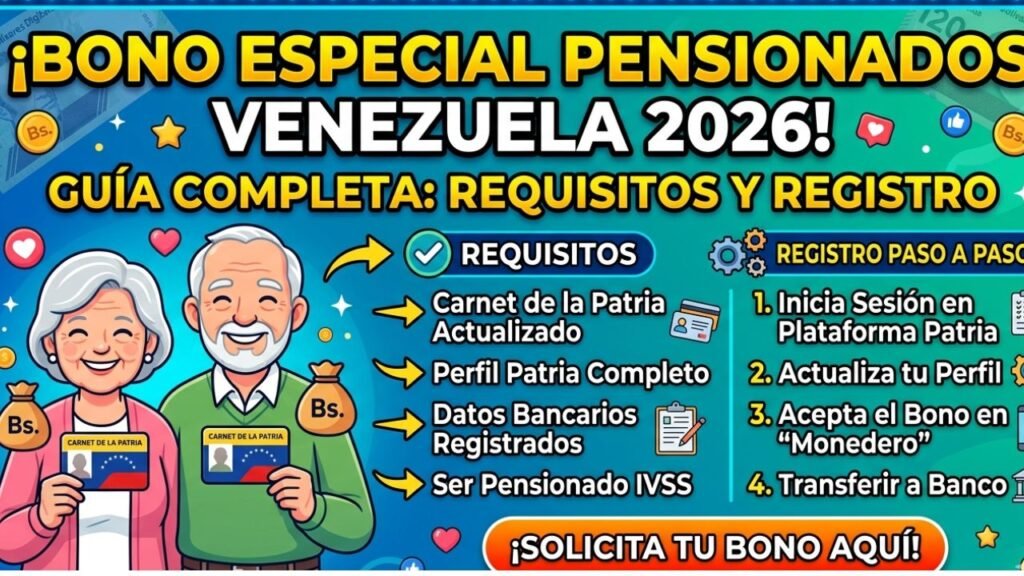 Bono pensionados venezuela 2026