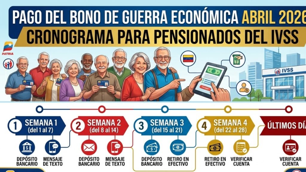 Pago bono guerra abril 2026 ivss