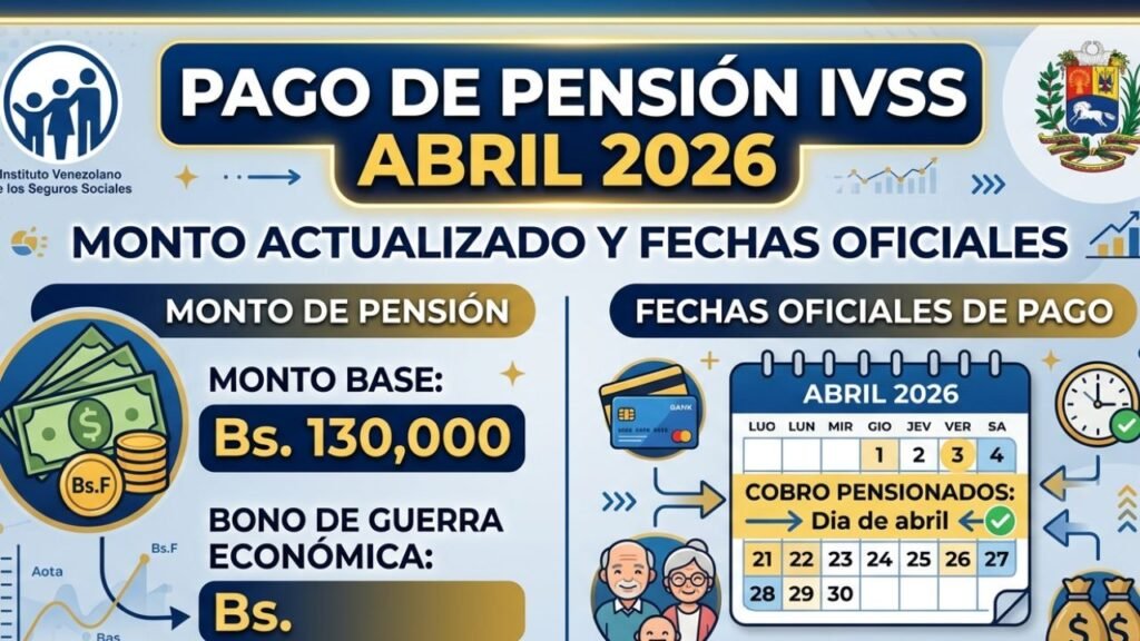 Pago pension ivss abril 2026