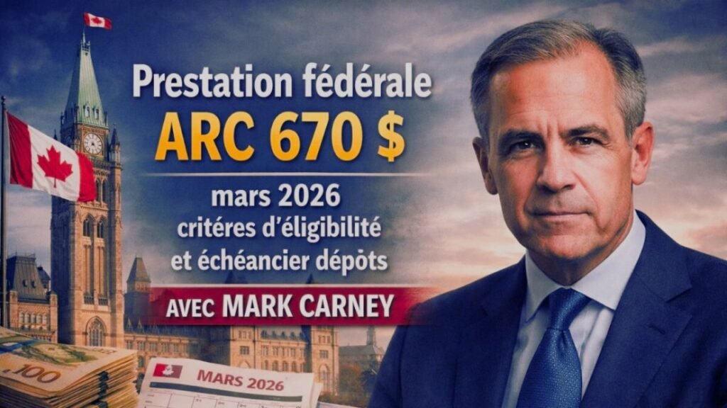 Prestation fédérale ARC 670 $ mars 2026