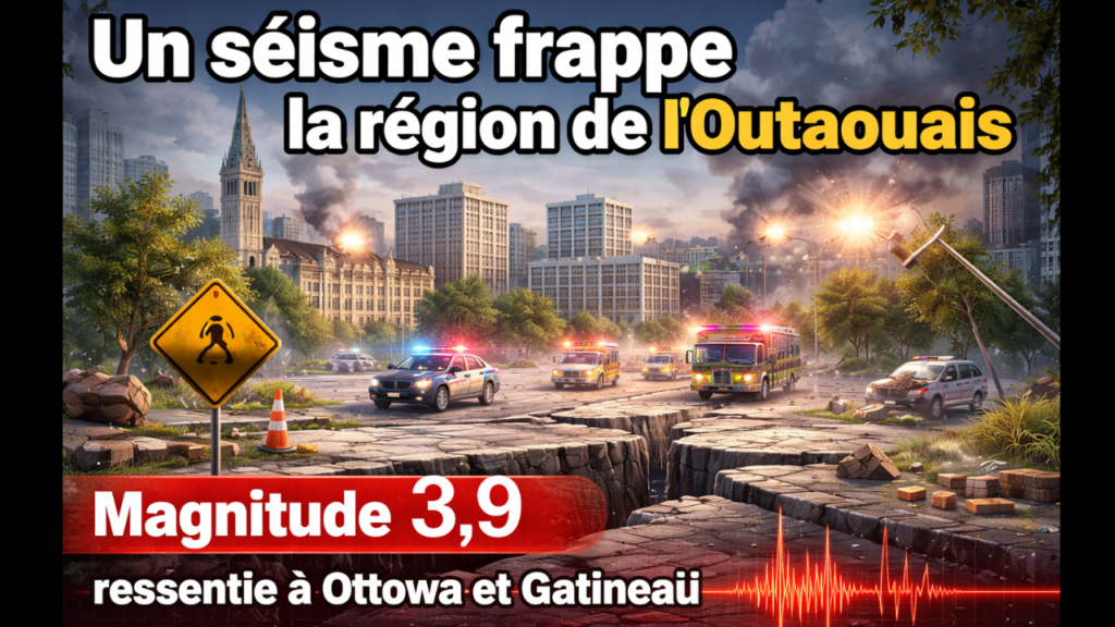 outaouais seisme 3.9 magnitude